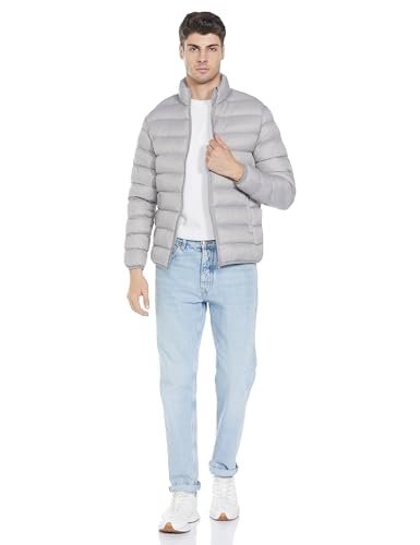 Symbol Premium Men's Lightweight Packable Quilted Bomber Jacket (Heavy Winter | Fully Lined)_SP-M-A25-JK-101_Light Grey_3XL - Image 9