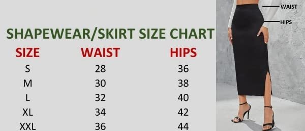 Dream Beauty Fashion Western Style Unique Women's Highwaist Midi Pencil Skirt Bodycon Skirt Shapewear Casual with Elastic Waist (17" inches) Houndstooth (Skirt2-Black-XXL) - Image 3
