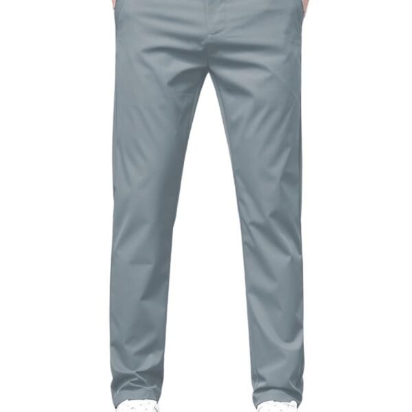 TOPLOT Men's Stylish Slim-Fit Casual Trousers (Casual-Trouser-5226-Silver-38) dress material - Shoppermaart