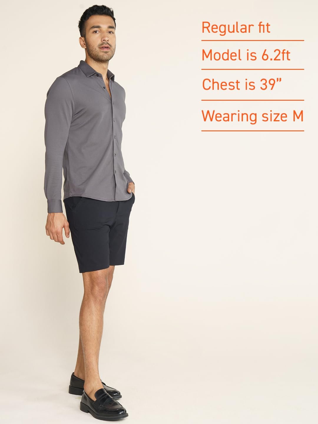 DAMENSCH Constant Cotton Thermoregulating Pique Full Shirts-Pack of 1-Blackened Pearl-Medium