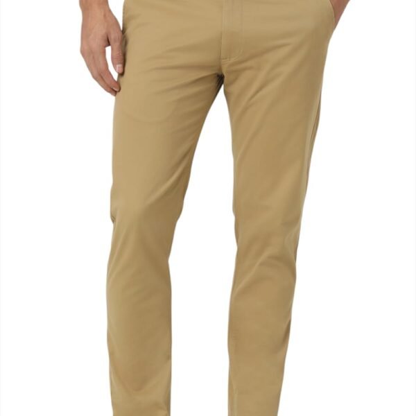 Peter England Men's Mid Rise Skinny Casual Pants (PCTFSSKPF69433_Khaki_34) dress material - Shoppermaart