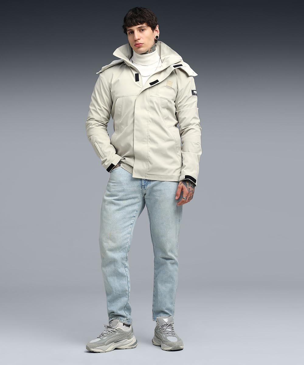 Puma |Wardrobe Essentials Men's Insulated Hooded Jacket | Desert Dust | S - Image 5