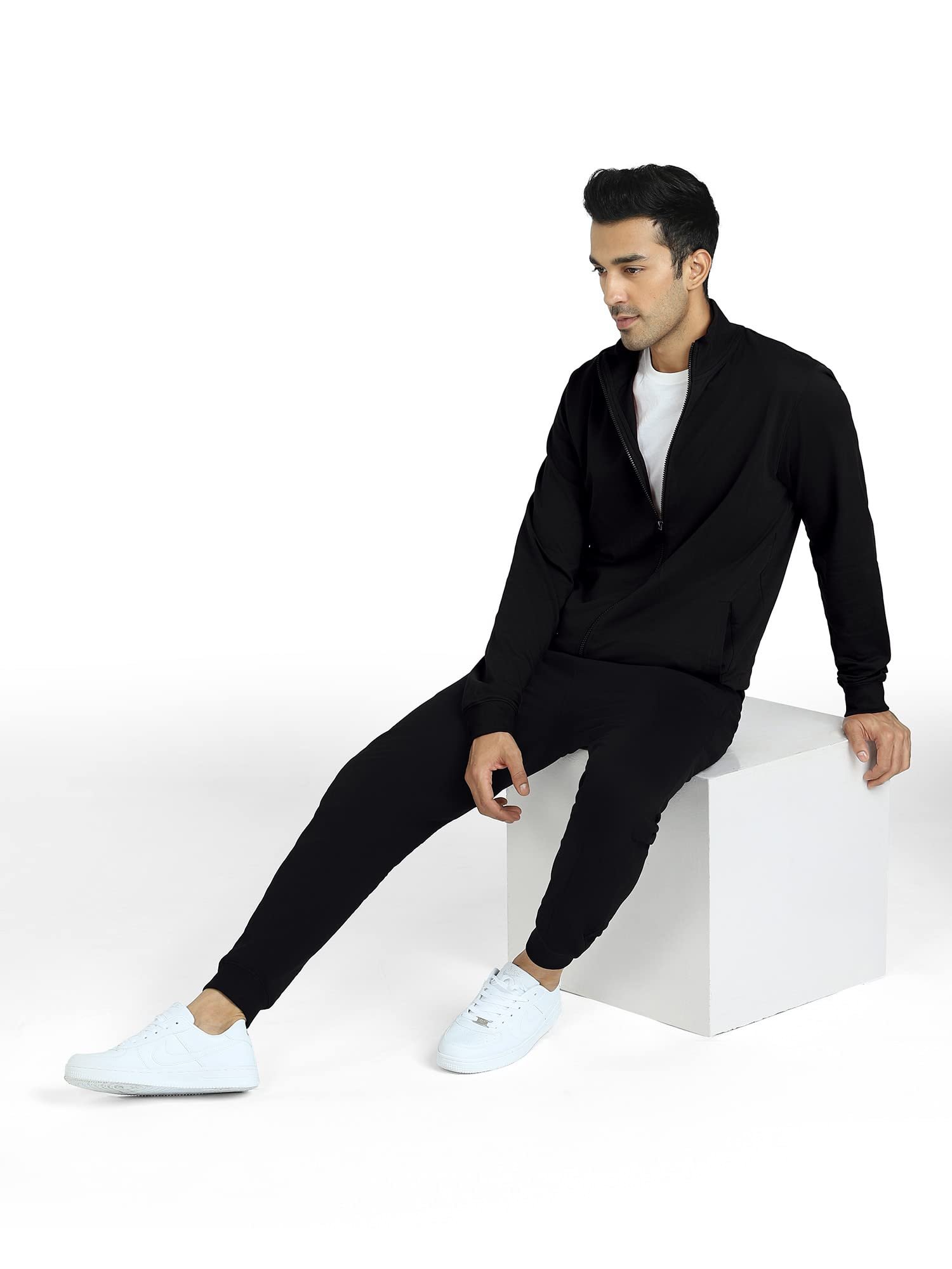 XYXX Men's Regular Jacket Black L - Image 4