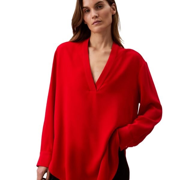 Calvin Klein Jeans Women Red Top dress material - Shoppermaart