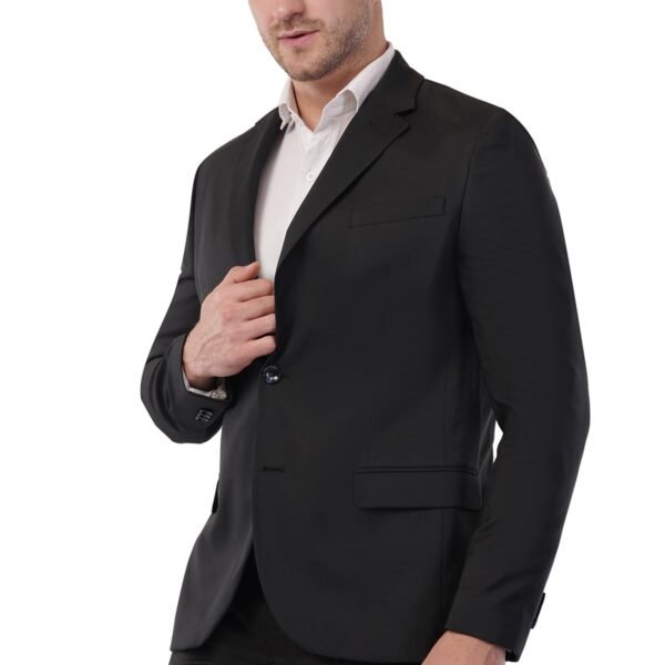 SaintX Men's Formal Blazer/Coat, dri-fit Fabric, Office Jet Black dress material - Shoppermaart
