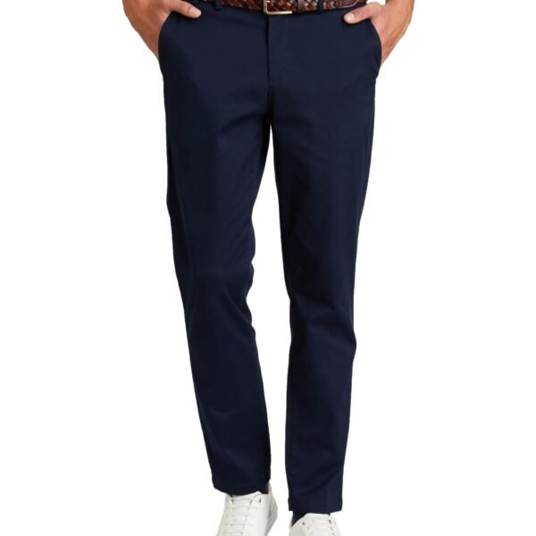Symbol Premium Men's Flexi Waist Casual Mid Rise Pants | Stretchable Chinos | Stylish Office Fashion Trousers (Available in Slim Fit & Regular Fit) (Navy_42) dress material - Shoppermaart