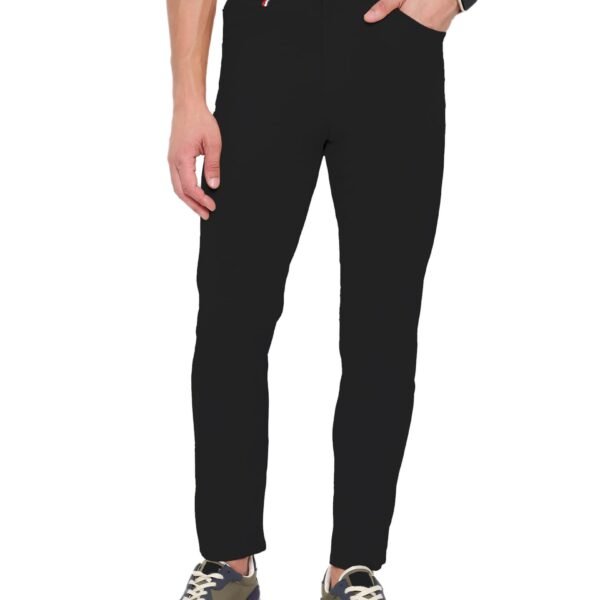 Black Men's Trouser II Men's Regular Casual Pants II Men's Regular Fit Casual Trouser (Trousers-120-Black-34) dress material - Shoppermaart
