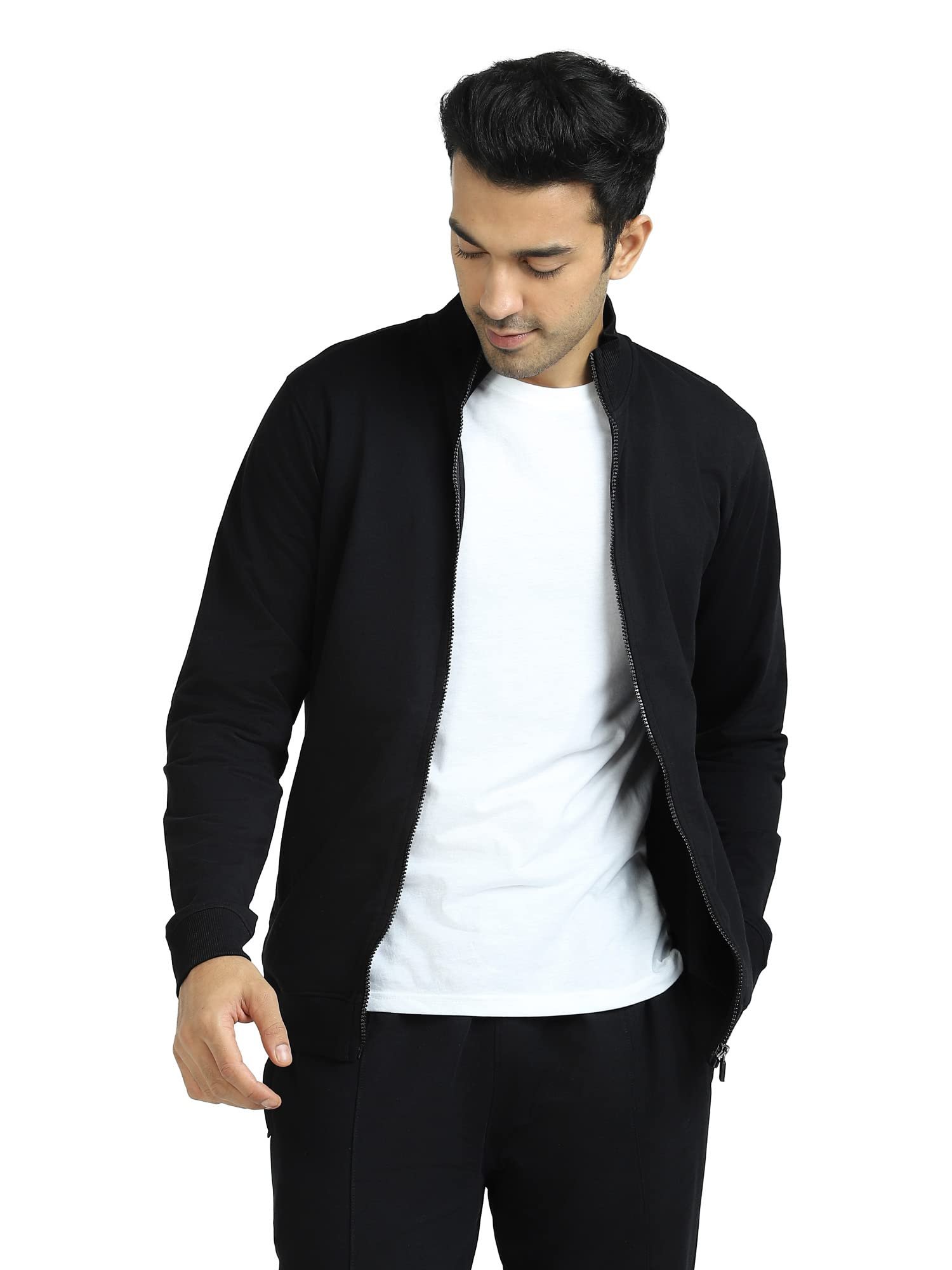 XYXX Men's Regular Jacket Black L dress material - Shoppermaart