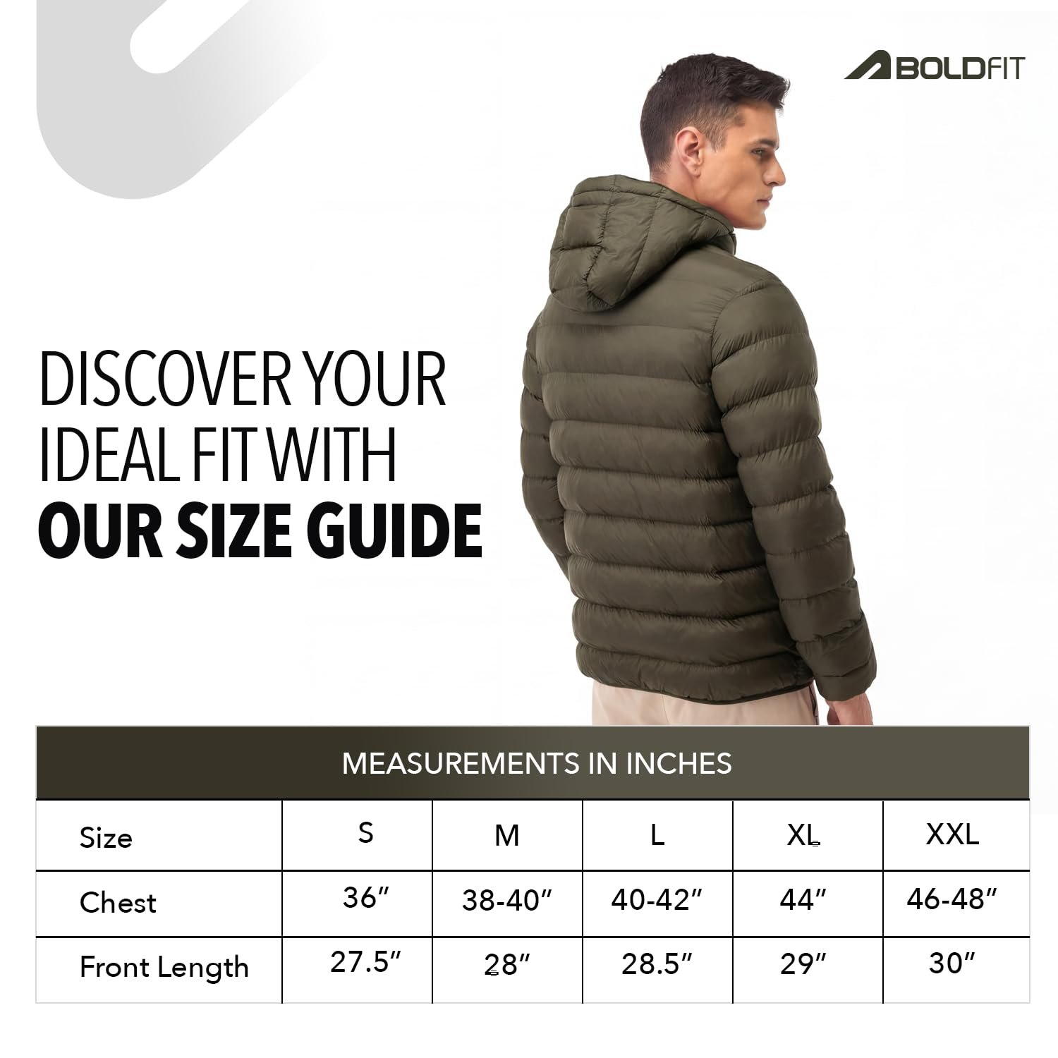 Boldfit Puffer Jacket For Men Winter Wear Hooded Jackets For Men Full Sleeve Winter Jacket Winter Wear for Men Insulated Winter Jackets For Men Winter Monsoon Winter Jacket For Men - Olive XL - Image 7
