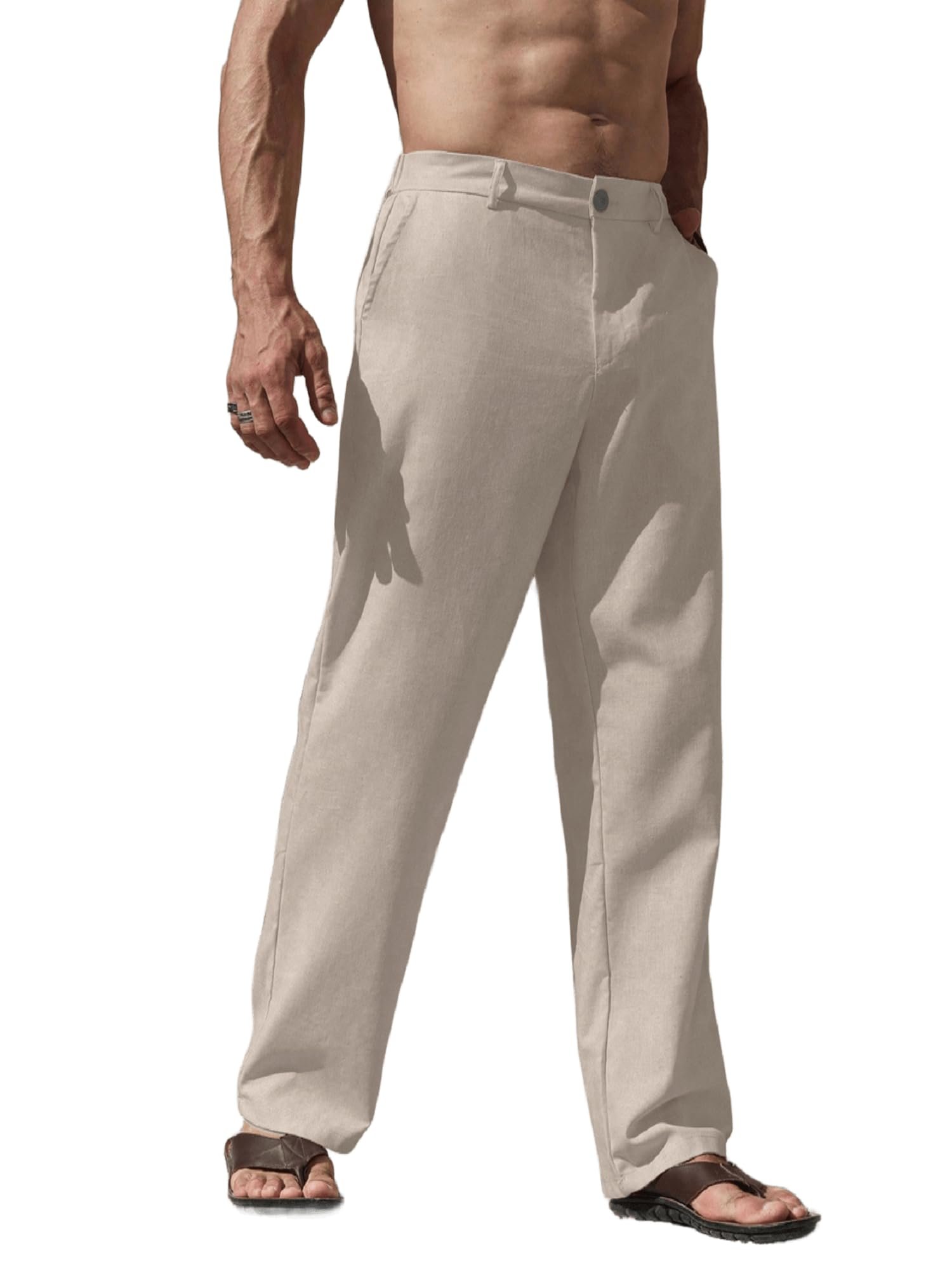 Lymio Trouser for Men | Regular Fit Casual Trouser (Trouser-38-Beige-M) dress material - Shoppermaart