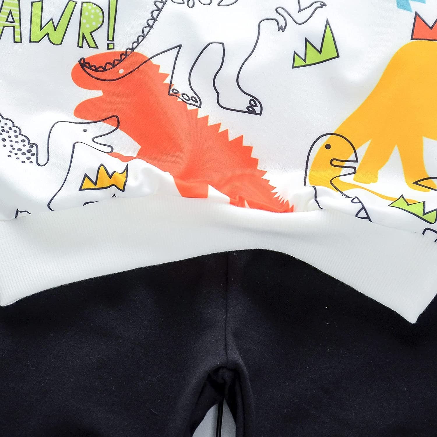 Googo Gaaga Boy's Cotton Printed Sweatshirt With Joggers In White Color Baby Boys Clothing Set (5-6 Years) - Image 3