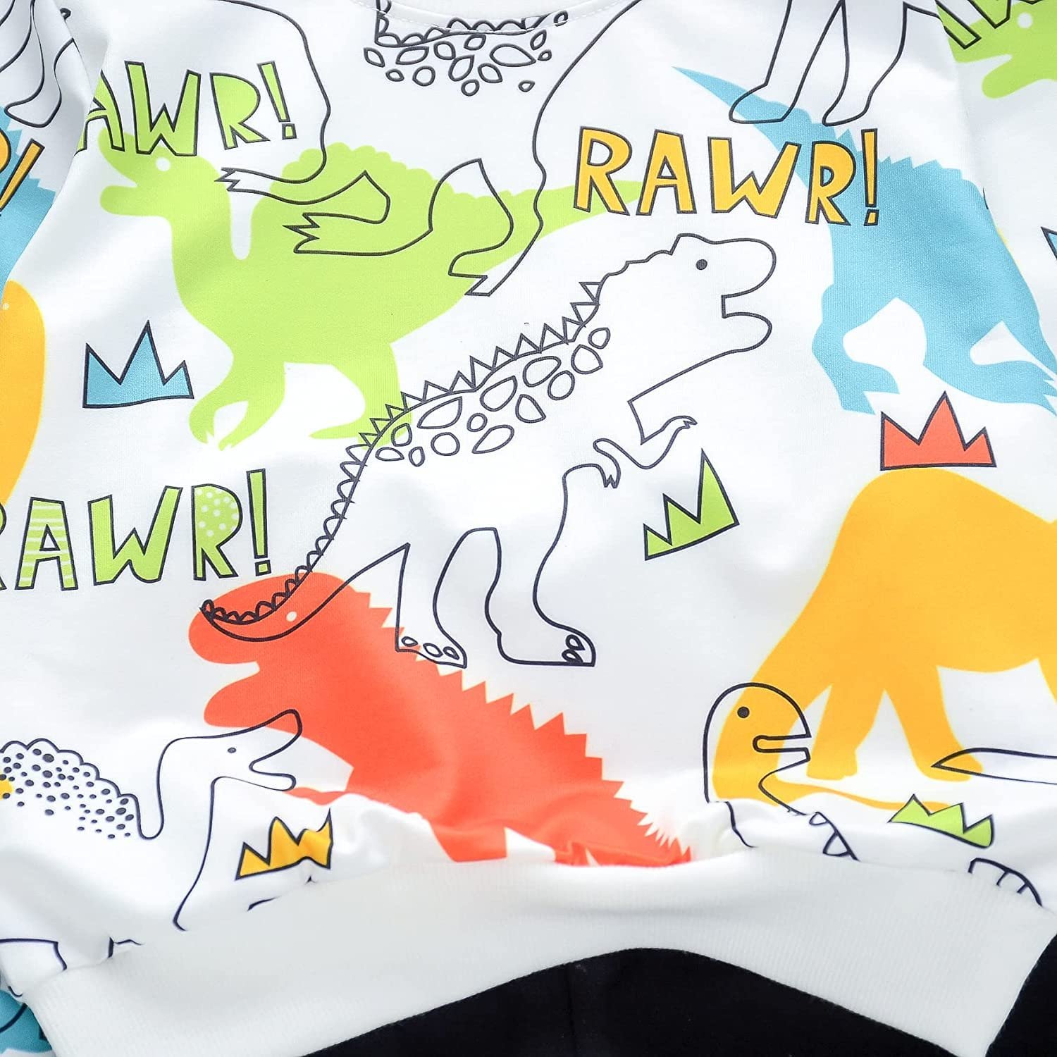 Googo Gaaga Boy's Cotton Printed Sweatshirt With Joggers In White Color Baby Boys Clothing Set (5-6 Years) - Image 4