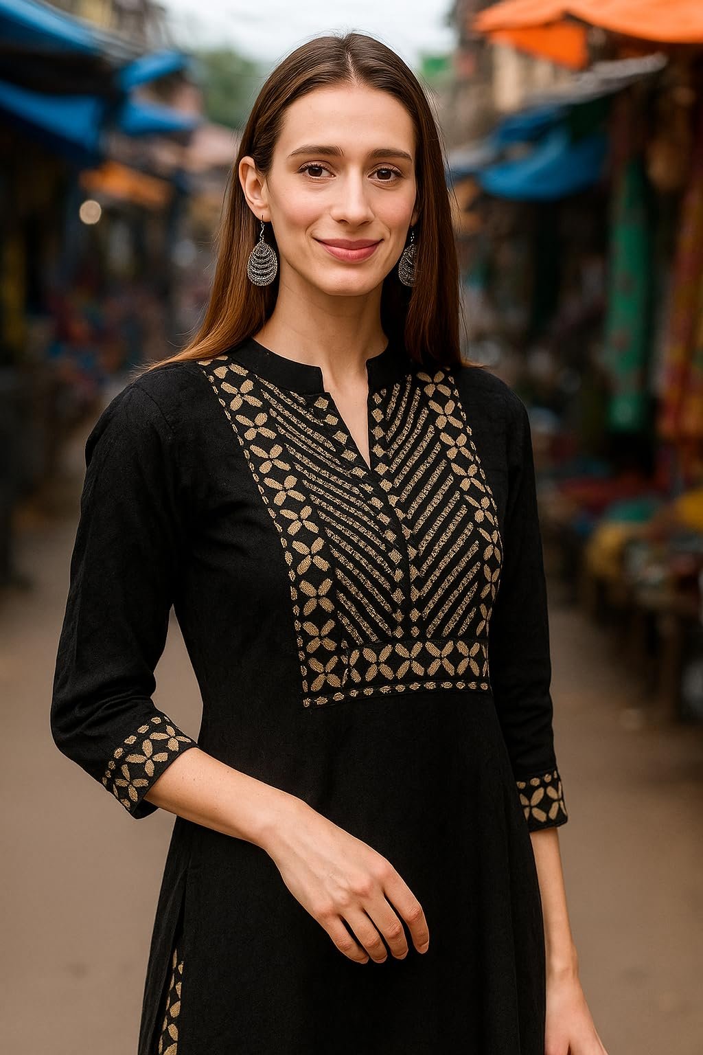 Yashika Women’s Black Printed Straight Cotton Blend Stitched Kurta Pant with Dupatta | Kurta Set for Women | Kurta Pant Dupatta_AZ-YS-KS2164_CG1-XXL