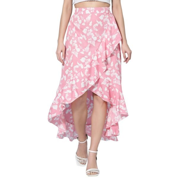 OOMPH! Long Skirts for Women Pink - msk005 dress material - Shoppermaart