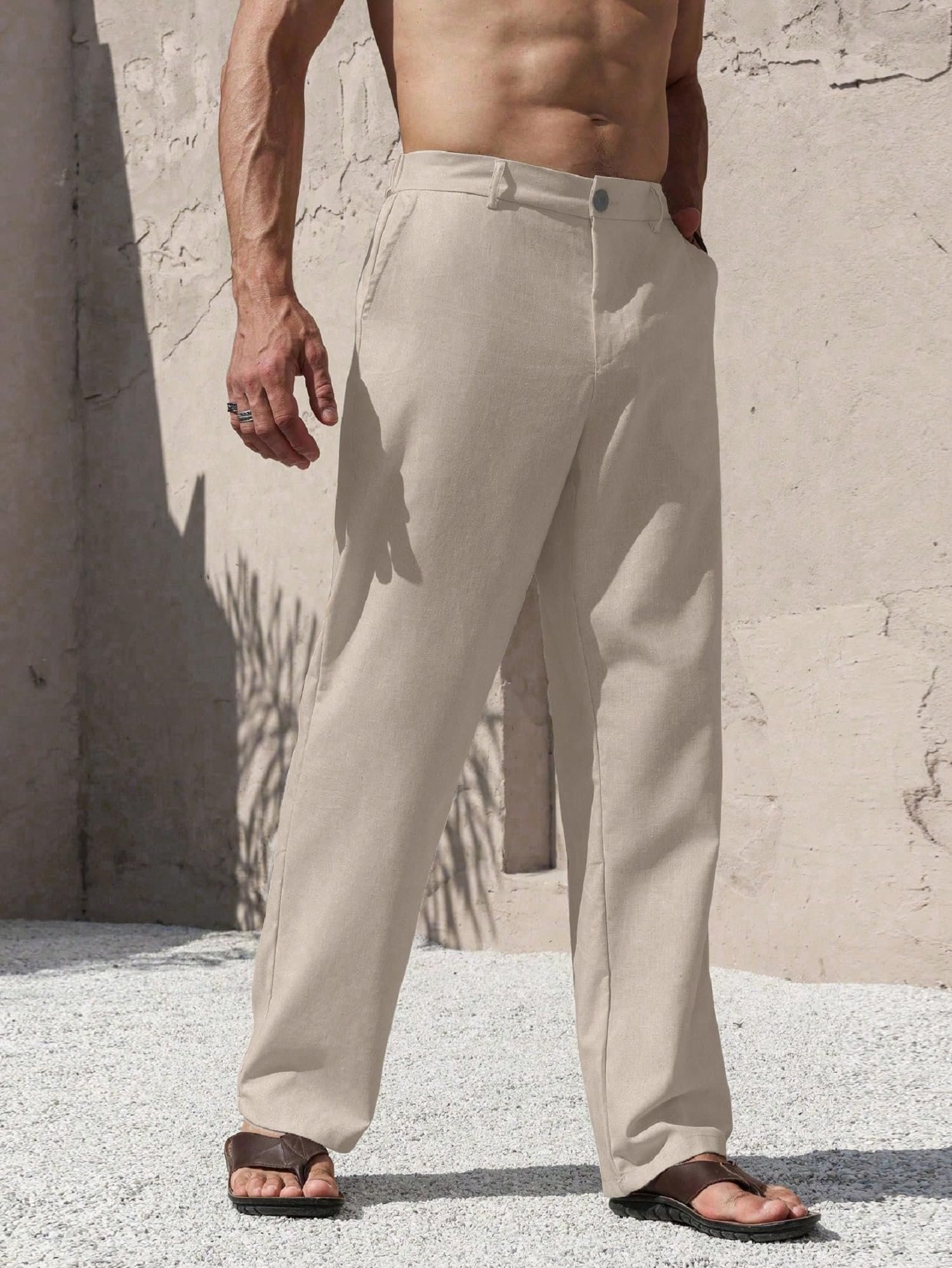 Lymio Trouser for Men | Regular Fit Casual Trouser (Trouser-38-Beige-M) - Image 6