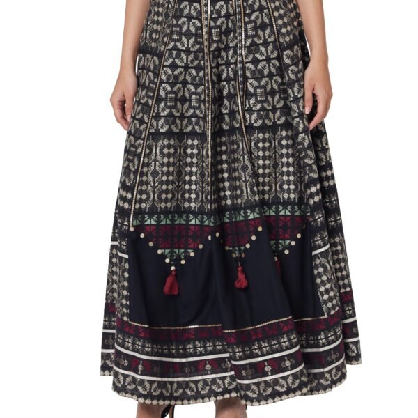 W for Woman Women's Maxi Skirt (18AUW50011-310568_Jet Black_WS_Black_S) dress material - Shoppermaart