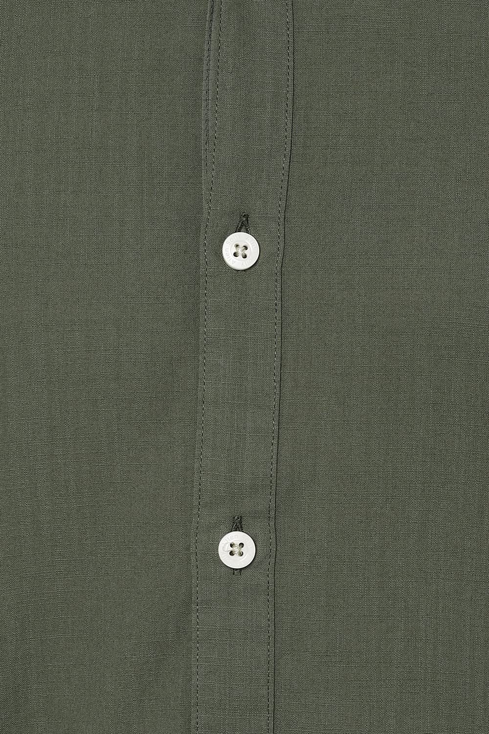Allen Solly Men's Plain Slim Fit Casual Shirt (ASSFWMOFG80292_Olive_44) - Image 3
